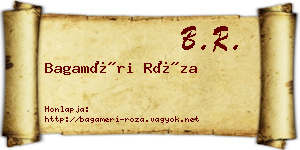 Bagaméri Róza névjegykártya