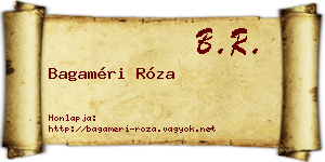 Bagaméri Róza névjegykártya